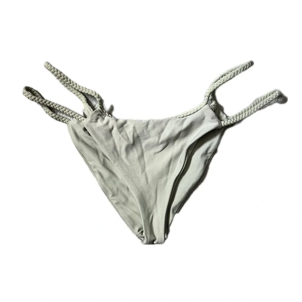 FRANKIE’S BIKINIS Women's Swim Bottom Green Sage Large